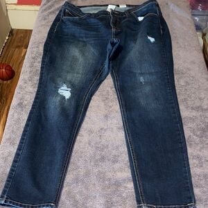 Time and Tru Dark Blue Straight Leg JeansP-57